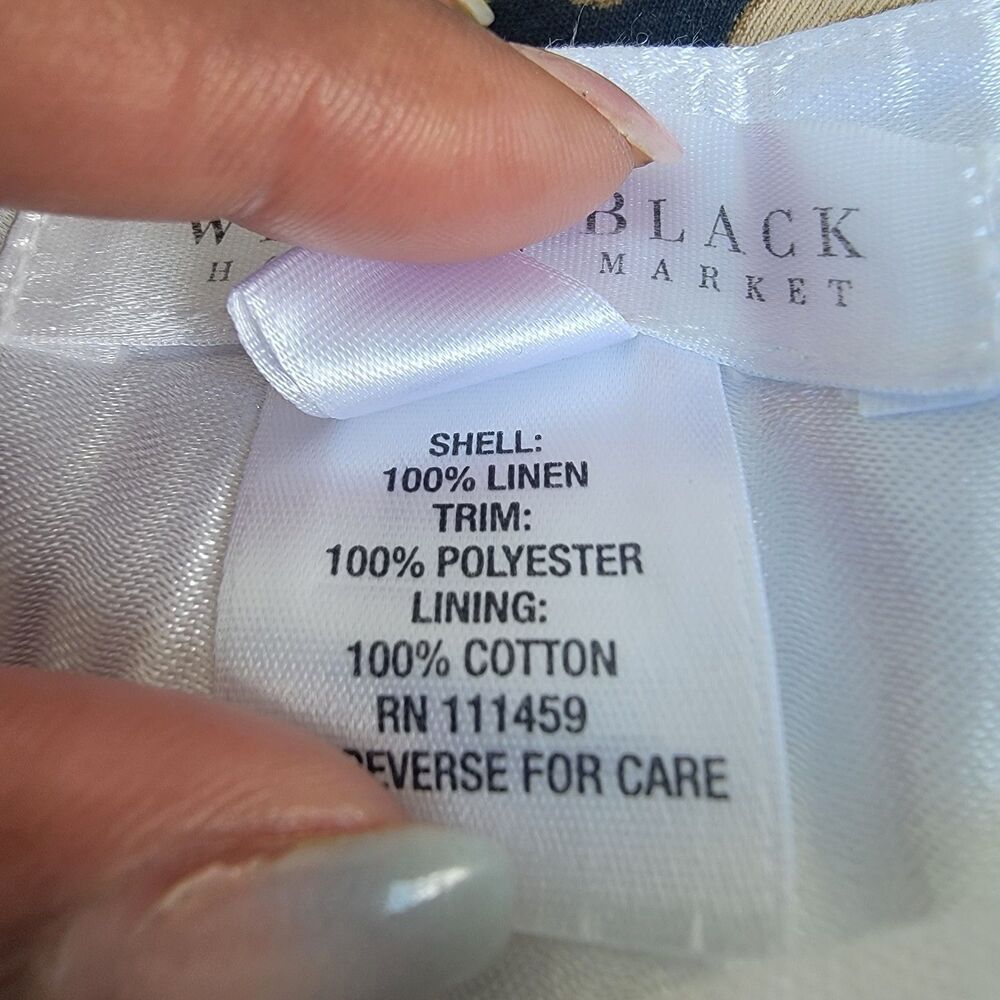 White house black market 100% linen bermuda shorts white sz 2 - Picture 4 of 4